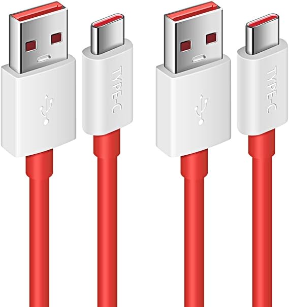 COOYA 2-Pcs USB C Cable 80W 6ft for Super-vooc Charging for OnePlus 15 13 12 Open 11 10 Pro Nord N30 for Warp-charging Cable for OnePlus 7 8 Pro 7T 6T 6 5T USB to Type-C Fast Charge Data Transfer Cord | for Warp-charging Cable for OnePlus 7 8 Pro 7T 6T 6 5T USB to Type-C Fast Charge Data Transfer Cord 2-Pcs 80W 6ft