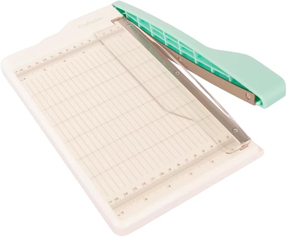 Craftelier - Guillotine Paper Trimmer for 8.5 Inch Cut Length, 7 Sheets Capacity Portable Cutter for Scrapbooking, Card Making, Labels at Clasroom or Home with Plastic Guard to Improve Precision