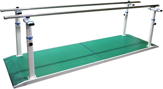Physical Therapy Rehabilitation Parallel Bars,Rehabilitation Standing Frame, Stand Lower Limb Rehabilitation Training Equipment, Upper and Lower Limb Trainer(Green)