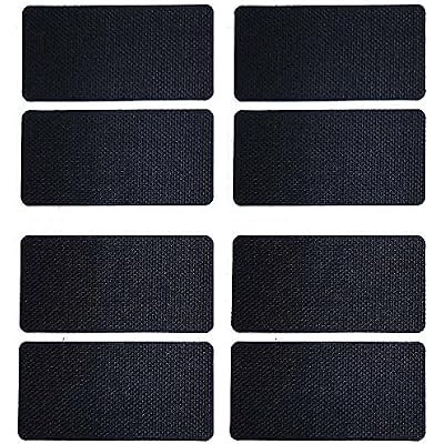 Square Shape Shoe Hole Prevention Repair PatchesInserts for 8 Holes Black
