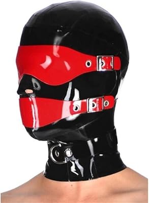 Latex Hood Rubber HeadMask,latex Head Cover Back Zipper Handmade for Unisex Cosplay Mask