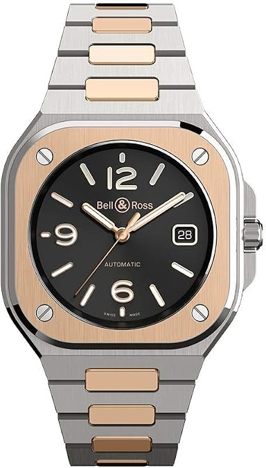 Bell & Ross BR 05 Steel & Gold with Black Dial Automatic Watch BR05A-BL-STPG/SSG