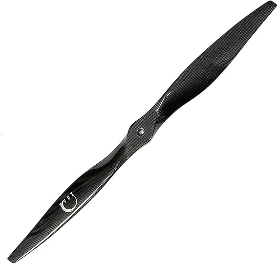 PJT1-E 20 Inch 2-Blade 1K Carbon Fiber Electric RC Airplane Propeller Prop for Electric Fixed-Wing RC Planes (1K) (20x10 Tractor)