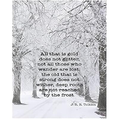 AMERICAN LUXURY GIFTS All Gold Does Not Glitter Quote - Inspirational Wall Art - Home Office Decor - 8x10 Unframed Print
