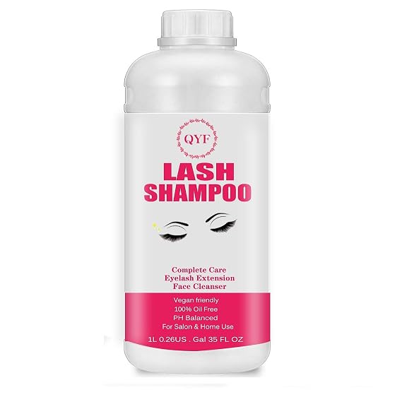 Eyelash Extension Shampoo 1L Lash Extensions Shampoo Eyelid Foaming Cleanser Paraben & Sulfate Free Non-Irritating for Professional Salon and Home Use
