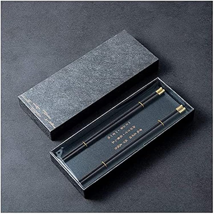 ZHANGDONG Chopsticks Reusable Metal Chopsticks Wooden Chopsticks Metal Chopsticks 2 Pairs Lover ChopsticksWooden Japanese Chopsticks Gift Set, Apply to Home and Restaurant,Outdoor.25Cm8.11Co