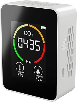 CO2 Air Detector Carbon Dioxide Detector Agricultural Production Greenhouse CO2 Monitor White