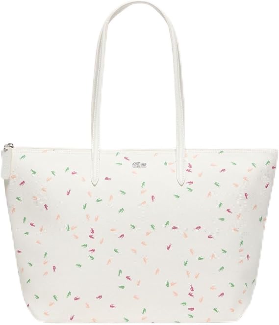 Lacoste NF4937SJQ7300 L.12.12 Concept Seasonal Large Tote Bag, white, One size