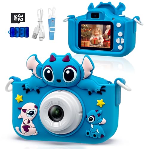 Kids Camera Toddler Digital Camera Little Girls Toy Camera for 3 4 5 7 Years Old Boys Christmas Birthday Gifts for Kids Digital Camera 40MP Dual Lens 1080P HD Video Selfie Camera with 32GB SD Card