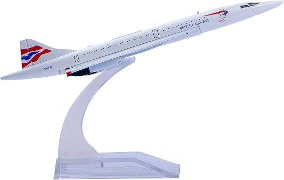 Plane Model British Airways G-BOAC Concorde Model Airplane Metal Plane Die-cast Alloy Airplanes for Gift and Collection (British Concorde)