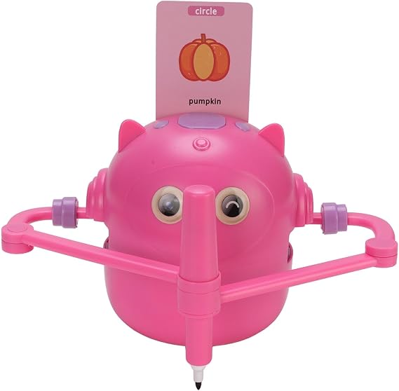 Smart Drawing Robot, Interactive Educational Drawing Robot for Kids, Robot Drawing Toy with 100 Sheets Cards and 2 Machine Pens, Automatic Drawing Toy Robot