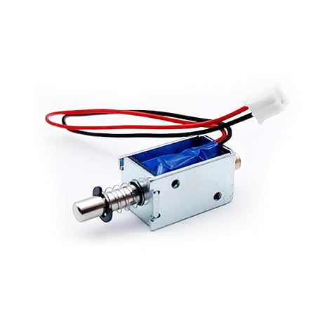 DC 12V Push Pull Solenoid 1.8A 4mm Stroke Open Frame Type Linear Motion Solenoid Electromagnet