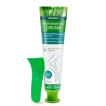 Hair Removal Cream for Men & Women: Painless Depilatory for Sensitive Skin & Intimate Areas, Moisturizing with Aloe Vera & Vitamin E, Safe for Face, Underarms, Bikini, Arms (2.37 Fl Oz (Pack of 1))