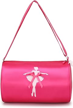 Cute Ballet Dance Backpack Tutu Dress Dance Bag Waterproof Small Duffle Bag Ballet Bags Gym Bag. (Rose Red)