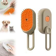 Pet Steam Groomer Brush, New 3 in 1 Cat Steam Brush for Massaging and Cleaning Shedding Pet Hair, Pet Steamy Brushes Multifunctional Hair Removal Comb for Cats Dogs(khaki)