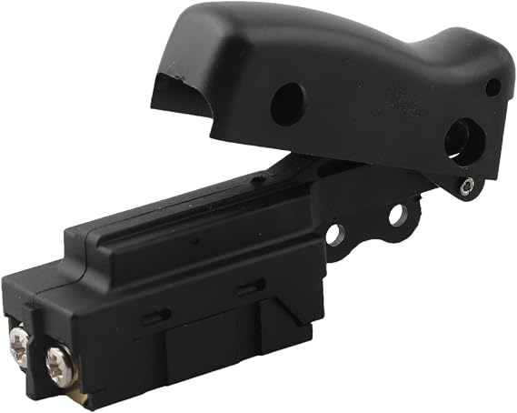 Trigger Switch 153609-00 For DW708 Miter Saw Types 2 3 4, Black Plastic Overhang Replacement Part For Power Tool Repair And Workshop Maintenance