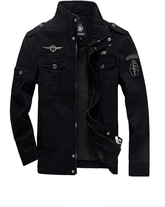 Men's Jacket Men's Transition Jacket Military Jacket Stand-Up Collar Aviator Jacket