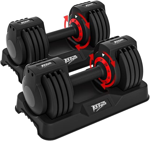 Adjustable Dumbbell Set of 2, 110lbs/50lbs Free Weights Dumbbell Set, 5-in-1/10-in-1 Quick-Lock Hand Weights, 25lbs/55lbs Pair with Anti-Slip Texture Handle, Weight Set For Home Gym Suit both Men and Women