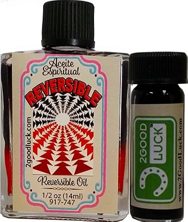2GoodLuck Reversible, Spiritual Oil with 1 Dram Perfume Set for Magic and Rituals. Aceite Espiritual Reversible Para Rituales Y Magia.