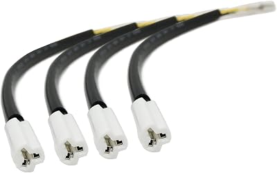 4Pcs 22.5cm8.86in Motorcycle Light Line Compatible With YAMAHA YZF 600 XP500 R1 R6 Turn Signals Connector Semaphore Adapter Blinker Indicators Wire Plug 4Pcs