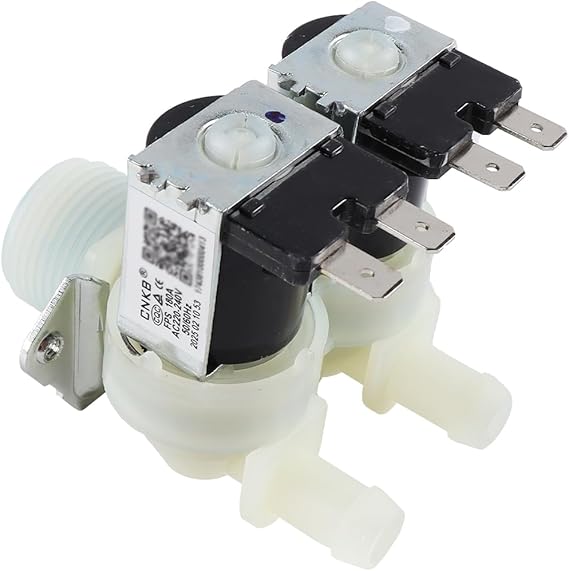 Washing Machine Water Valve Double-Head Water Inlet Solenoid Valve Suitable for Drum Washing Machine