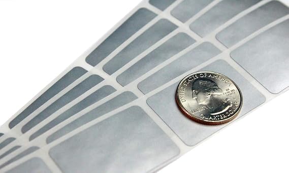 My Scratch Offs 1.5 x 1 in Silver Rectangle Scratch-Off Stickers, 100 Pack