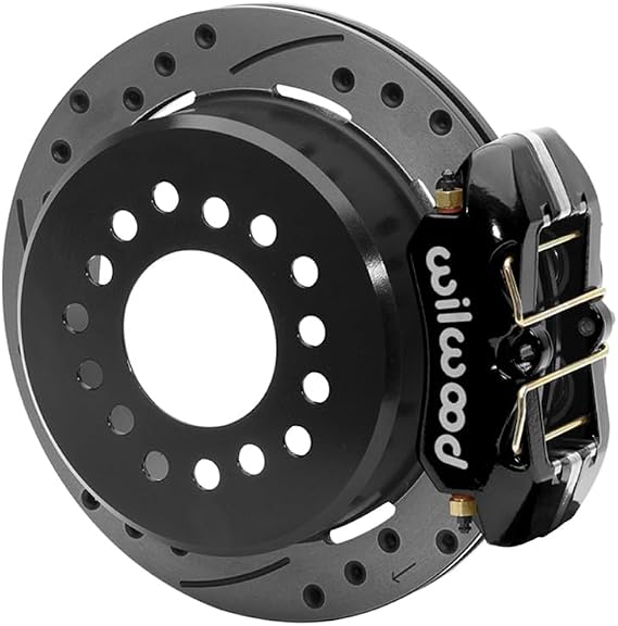 Wilwood 140-11403-D Forged Dynapro Rear 11" Low-Profile Big Brake Kit With Black Calipers Drilled Rotors & 2.50" Offset, Compatible with Ford and Mercury With Ford Small Axle FlangE