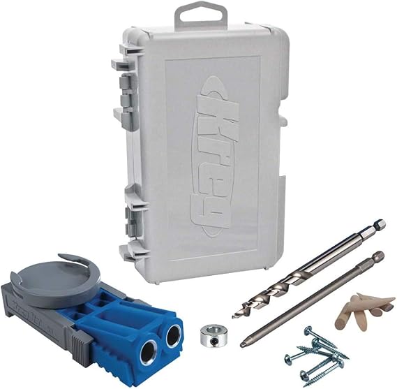 Kreg R3 Jr. Pocket-Hole Jig System - Portable Kreg Pocket-Hole Jig - Easy Clamping & Adjusting - Includes Positioning Sliders - For Materials 1/2" to 1 1/2" Thick | Portable Kreg Pocket-Hole Jig, Easy Clamping and Adjusting, Includes Positioning Sliders, for Materials 1/2" to 1 1/2" Thick