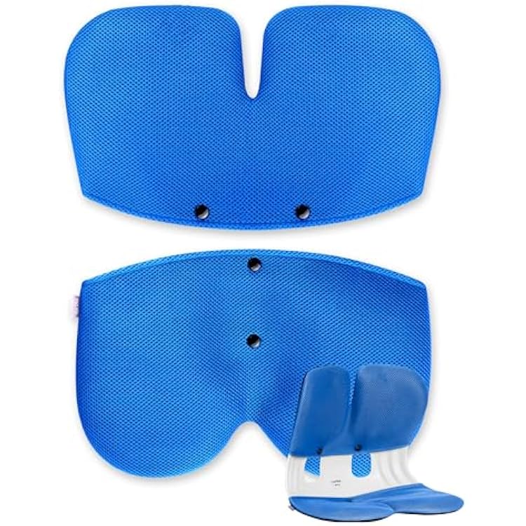 curble Grand Cover, Detachable Cover for Adult Chair, Ergonomic Chair Back Support and Lumbar Support Blue