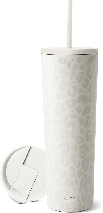 Simple Modern Iced Coffee Tumbler, Insulated | 28oz | Leopard