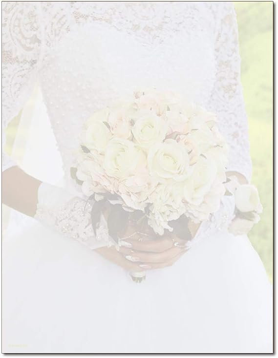 Wedding Bouquet Letterhead Laser & Inkjet Printer Paper (25 Sheets)
