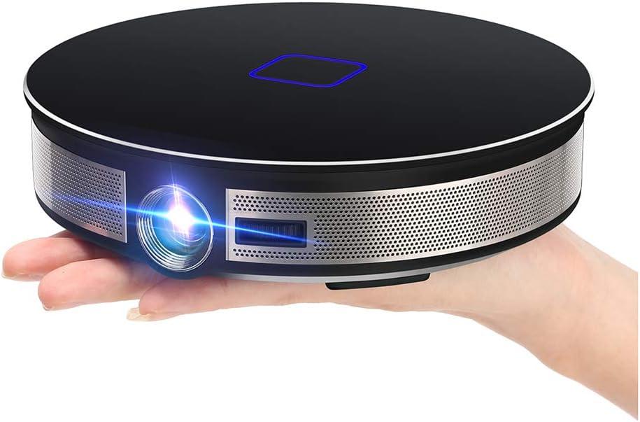 D8S Projector 3800 Lumens LED Video Projector Micro Multimedia Player Support 1080P Compatible HDMI/USB/DC/TF Card Home Theater Office, Black