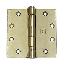 Hager Full Mortise Steel Hinge BB1279 4.5 x 4.5 US4/633 (Satin Brass) - Box of 3 Ball Bearing Hinges