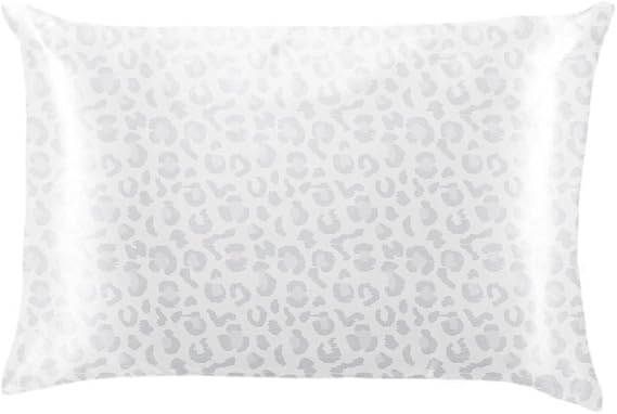 Lemon Lavender Luxe Silky Satin Patterned Pillowcase for Skin and Hair 20" X 28": Elevate Your Beauty Sleep and Hair Care Routine - Cat Nap (Queen)