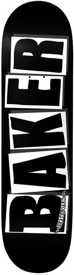 Baker Brand Logo Deck-8.0 Black/White Skateboard Deck