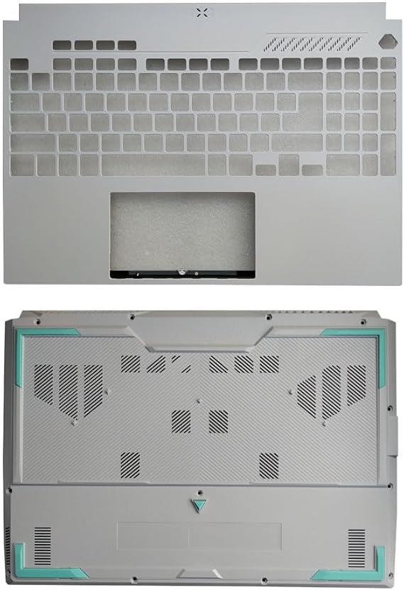 Laptop Palmrest Upper and Bottom Base Cover Case Compatible for ASUS TUF Gaming F15 FX507 FA507 FX507Z FX507ZM Shell 6070B2186721 3CNJKBA0040 White