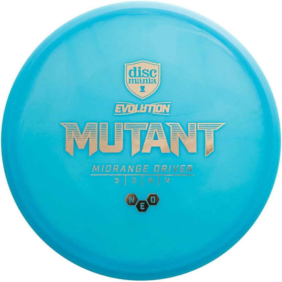 Discmania Evolution Neo Mutant Disc Golf Midrange | Very Overstable Disc Golf Mid Range for Forehands & Backhands | Durable, Premium Plastic | Great for Windy Conditions | 177g