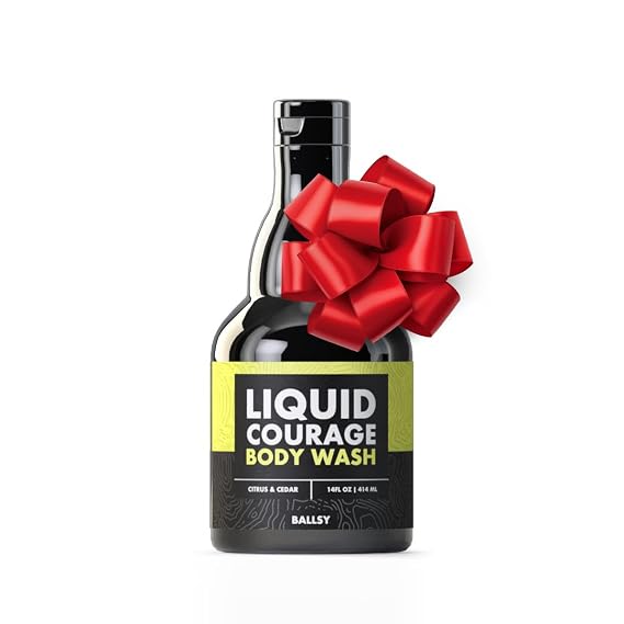 Ballsy Liquid Courage Men's Body Wash, Citrus & Cedar, 14 Oz