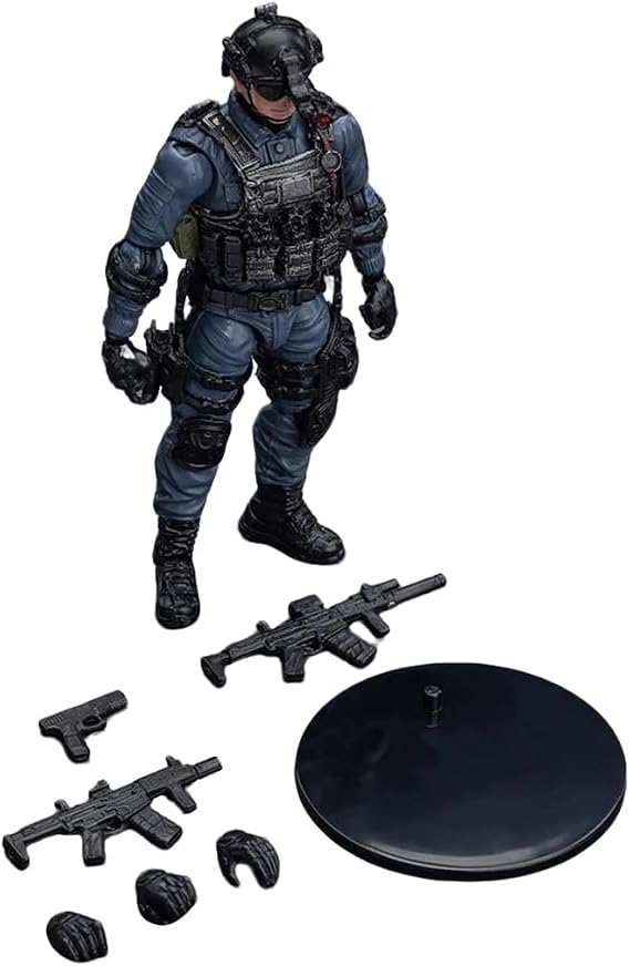 1/18 Scale Speicial Forces Soldier Figure Army Soldiers Action Figures Set, Military WW2 Articulated Special Forces Soldier Figure Playsets Gift for Adult