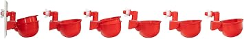 Chicken Water Cup Waterer Kit for Poultry - Pack of 6 + One Extra for Free Total of 7
