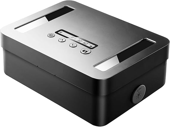 Vaydeer Metal Time Lock Box, Phone Lock Box with Timer for Focus & Wellness | Safe Durable Metal Lock Box with Digital Timer, Unplug from Phones, Games, Social Media and Snacks to Boost Mental Wellness