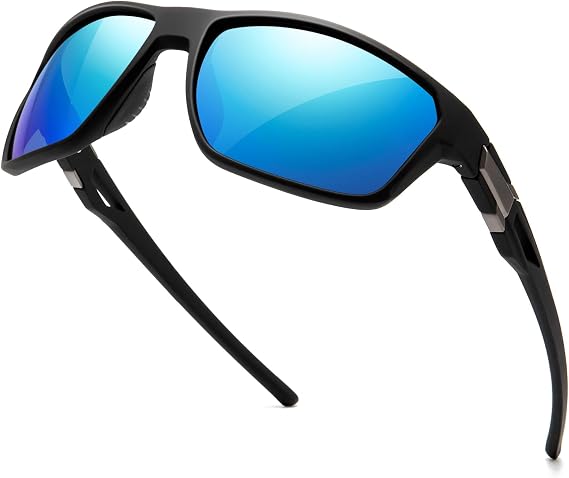 SUNGAIT Polarized Wrap Around Sports Sunglasses Men Classic Square Style for Driving Running Fishing