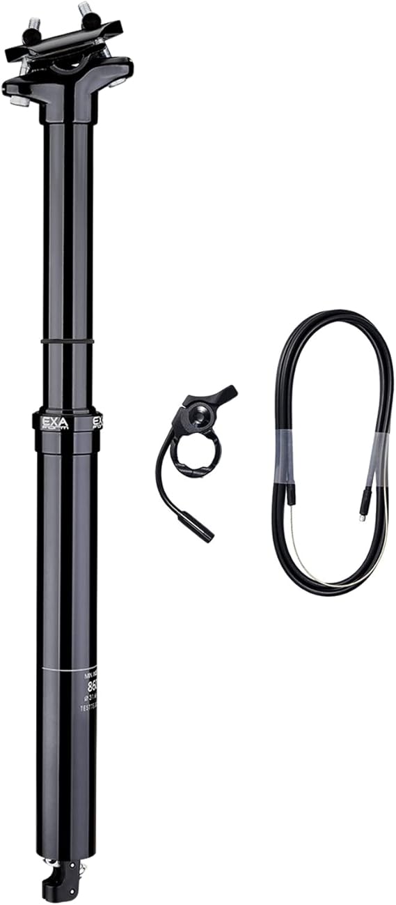 EXA Form 860i 30.9mm/31.6mm Dropper Post with Adjustable Suspension, 100mm/125mm/150mm Travel Seat Post with Lever Kit