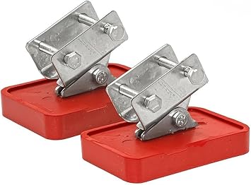 Extension Ladder Replacement Safety Shoe Kit, Ladder Feet Foot Mat, Foot Pads, Cover for Step Extension Telescoping Ladders Parts Accessories (Red)