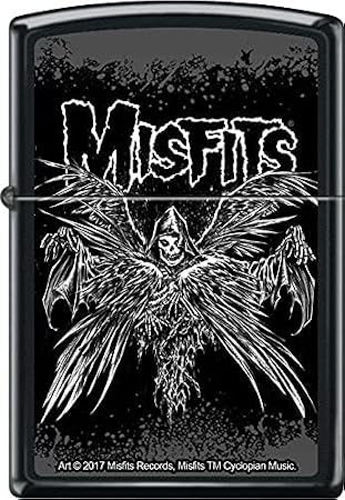 Misfits Descending Angel Black Matte Zippo Refillable Lighter