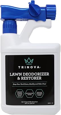 TriNova Outdoor Lawn Deodorizer & Restorer - Eliminates Dog, Puppy Feces and Urine Odors from Lawn, Yard, Patio, Artificial Turf - Dog Urine Neutralizer for Lawns, Repairs & Prevents Yellow Spots