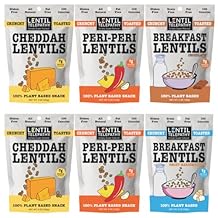 Lentil Telepathy Snack - Healthy Snacks Variety Pack of 6 (4oz), On-The-Go Low Calorie Lentils Snacks & Toppers, High Protein, 100% Plant Based, Non-GMO, Oil Free, Gluten-Free