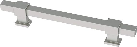 Franklin Brass Adjusta-Pull Square Bar (5-Pack) Adjustable Cabinet Handles 1-3/8' to 6-5/16' Hole Center Matte Satin Nickel Kitchen Dresser, Furniture Hardware P44368-SNM-B