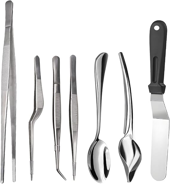 Culinary Specialty Tools Set,Professional Chef Cooking Plating Kit, 7 Pieces, Stainless Steel