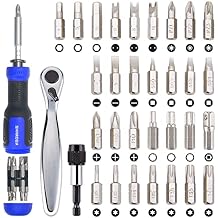 SHARDEN Multibit Screwdriver 13-in-1 and 1/4 Mini Ratchet Set 32-in-1 Bundle